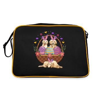 Labrador Easter - Retro Bag - black/gold - Back