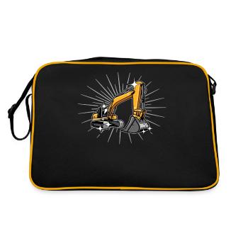 L’opérateur de pelle dit le conducteur de la pelle - Sac Retro - noir/or - Dos