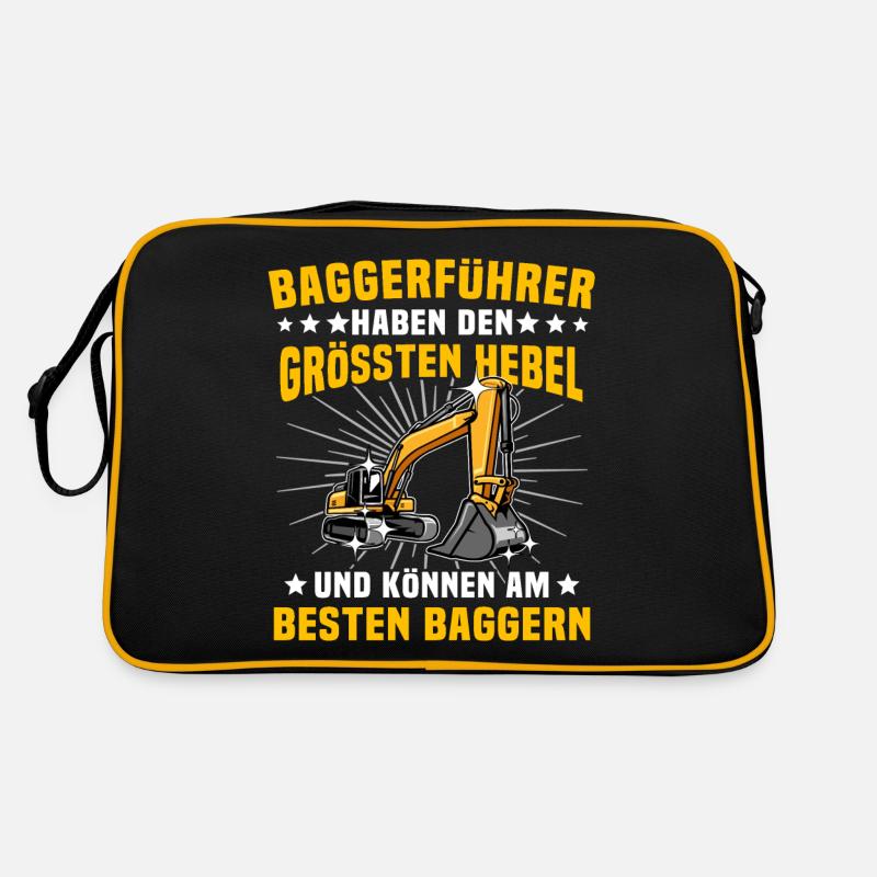 Baggerfuehrer Baggerfahrer Retro Tasche