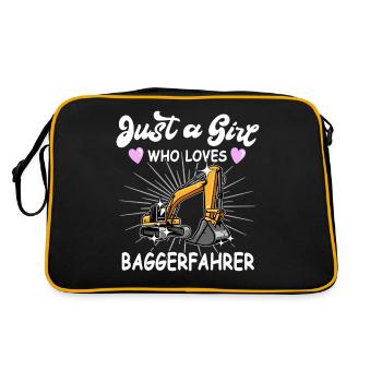 L’opérateur de pelle dit le conducteur de la pelle - Sac Retro - noir/or - Dos