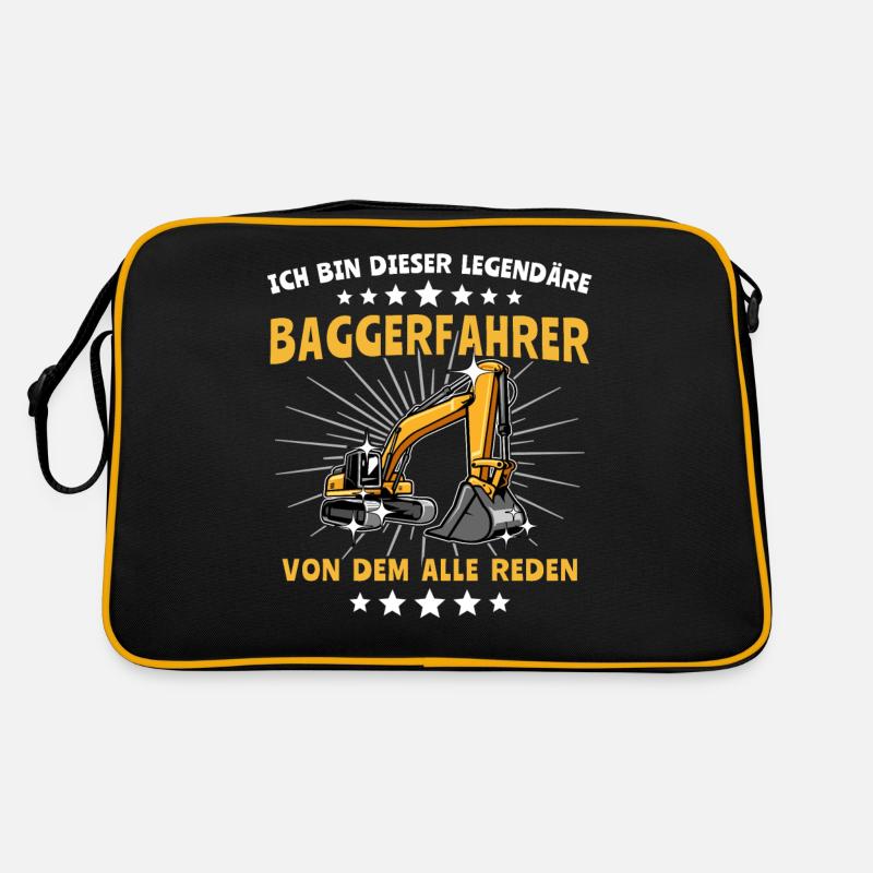 Baggerfuehrer Sprüche Retro Tasche