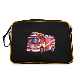 Cool fire truck fire engine of the fire brigade - Retro Bag - black/gold - Back