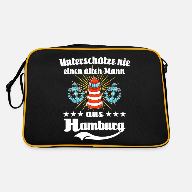 Hamburg Mann Hamburger Männer Retro Tasche