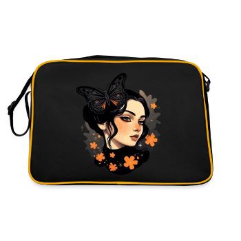 Aesthetic Girl: Gothic Wave Design avec - Sac Retro - noir/or - Dos