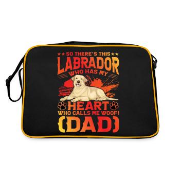 Papa Labrador - Sac Retro - noir/or - Dos