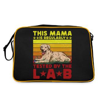 This Mama is reguraly tested by the Lab - Retro Tasche - Schwarz/Gold - Hinten