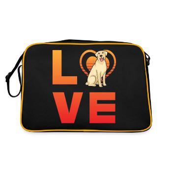 Labrador Love - Retro Bag - black/gold - Back