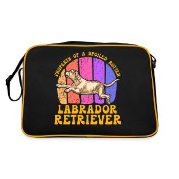 Property of a spoiled rotten Labrador Retriever - Retro Bag - black/gold - Back