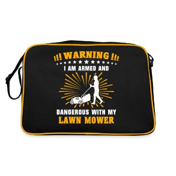 Lawn mowers Gasoline mowers Lawn mowing - Retro Bag - black/gold - Back