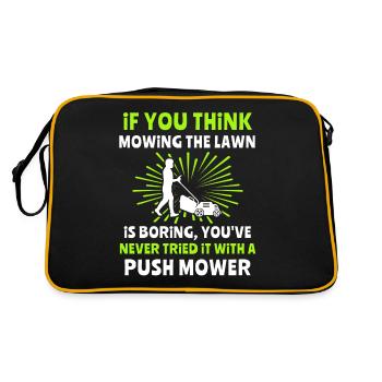 Lawn mowers Gasoline mowers Lawn mowing - Retro Bag - black/gold - Back