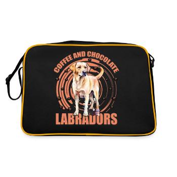 Coffee and Choclate Labradors - Retro Bag - black/gold - Back