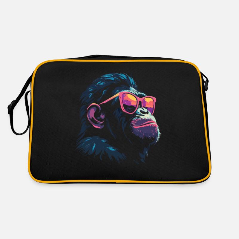Lunettes de soleil cool chimpanzées Sac Retro