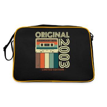 Geburtstagsgeschenk 2003 Geboren - Retro Tasche - Schwarz/Gold - Hinten