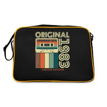 Cadeau d’anniversaire 1983 - Sac Retro - noir/or - Dos