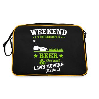 Lawn mowing beer - Retro Bag - black/gold - Back