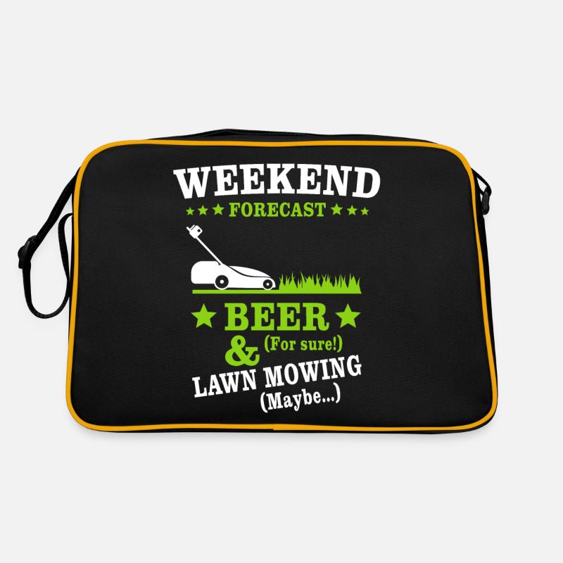 Rasen Mähen Bier Retro Tasche