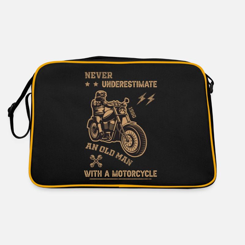 Never underestimate an old man - motorcycle Retro Bag