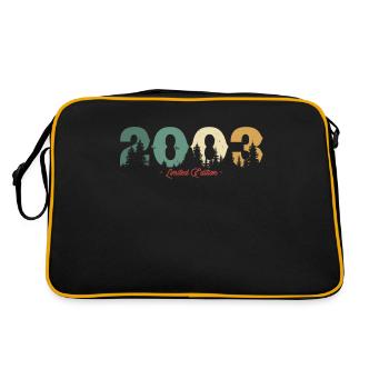 Geburtstagsgeschenk 2003 geboren - Retro Tasche - Schwarz/Gold - Hinten