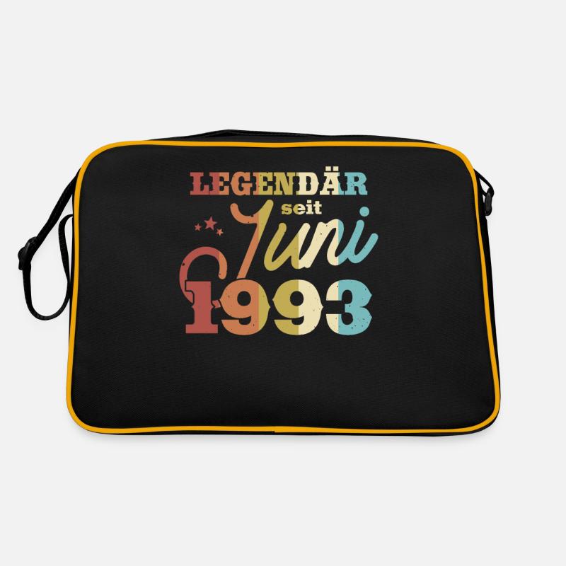 Geburtstagsgeschenk Juni 1993 - Retro Tasche - Schwarz/Gold
