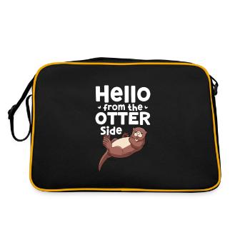 Loutre de mer Loutre Cadeau de loutre - Sac Retro - noir/or - Dos
