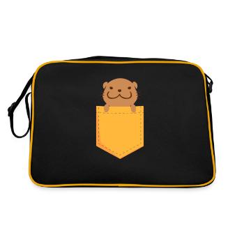Loutre de mer Loutre Cadeau de loutre - Sac Retro - noir/or - Dos