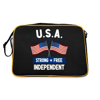 Amérique du Nord - Sac Retro - noir/or - Dos