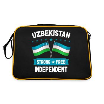 Ouzbékistan - Sac Retro - noir/or - Dos