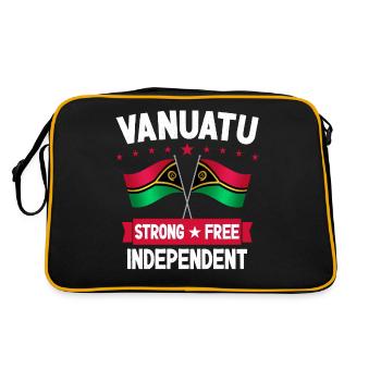 Vanuatu - Retro Tasche - Schwarz/Gold - Hinten