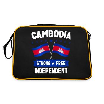 Cambodge - Sac Retro - noir/or - Dos
