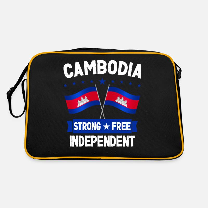 Cambodge - Sac Retro - noir/or