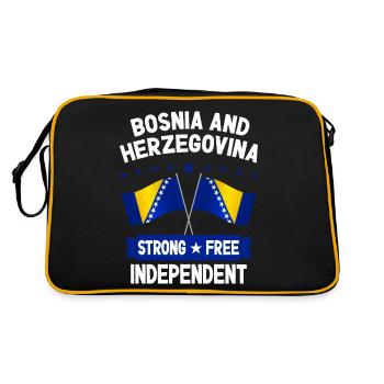 Bosnie et Herzégovine - Sac Retro - noir/or - Dos