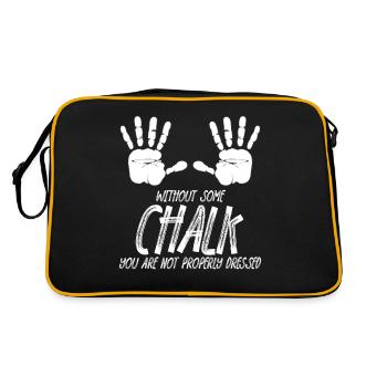 Bouldering, chalk, climbing wall, climbing - Retro Bag - black/gold - Back