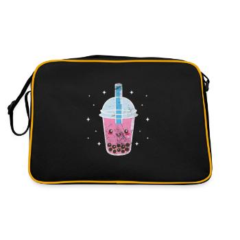 Bubble Tea Boba Tea Kawaii Cadeau - Sac Retro - noir/or - Dos