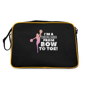 Cheerleader Cheerleading Sport Gymnastics Gift - Sac Retro - noir/or - Dos