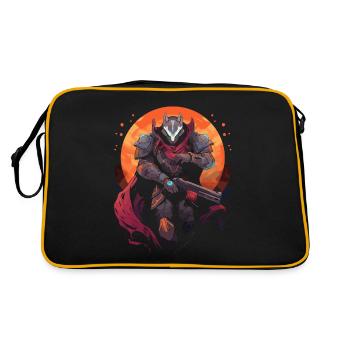 Epic Gamer Guardian with cape with moon on the - Retro Bag - black/gold - Back