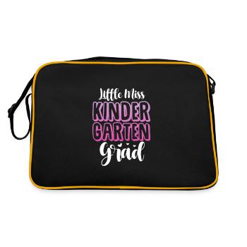 Kindergarten Child School Enrollment School Gift - Retro Bag - black/gold - Back
