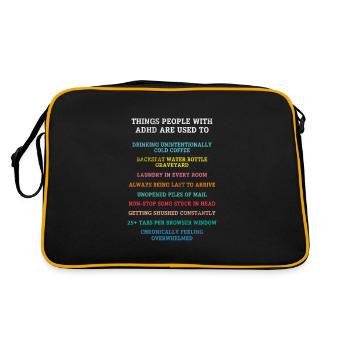 ADHD - Retro Bag - black/gold - Back