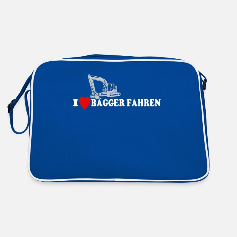 Bagger Ich Liebe Baggerfahrer Retro Tasche