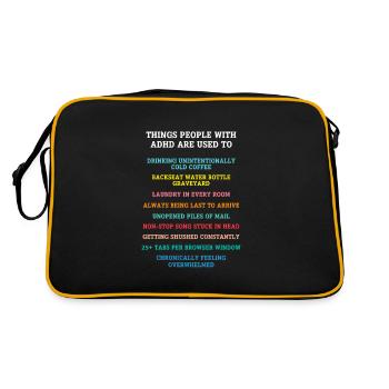 ADHD ADHD Attention Deficit Gift - Retro Bag - black/gold - Back