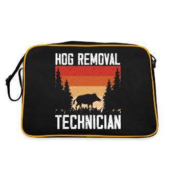 Technicien d’enlèvement de porcs sanglier - Sac Retro - noir/or - Dos