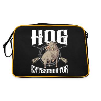 Hog Exterminator Wild Boar Wild Boar Hunter Hog - Retro Bag - black/gold - Back
