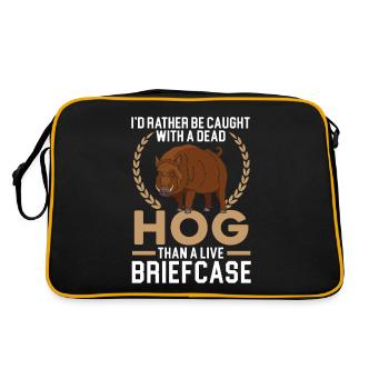 Mieux vaut un cochon mort qu’un fichier vivant - Sac Retro - noir/or - Dos