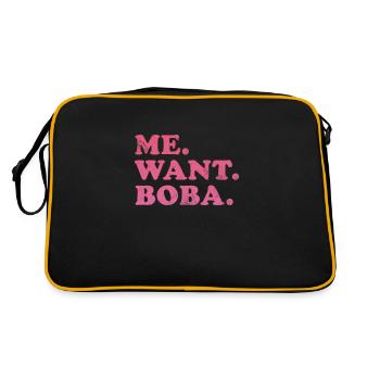 Bubble Tea Boba Tea Kawaii Cadeau - Sac Retro - noir/or - Dos