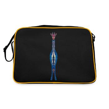 Giraffe colorful giraffe - Retro Bag - black/gold - Back