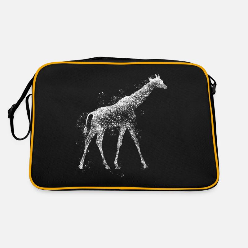 Giraffe in the rain Giraffes Retro Bag