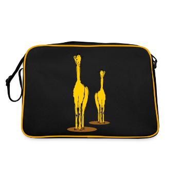 Giraffe Abstract Giraffe - Retro Bag - black/gold - Back