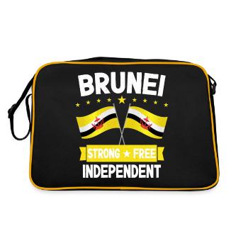 Brunei - Retro Tasche - Schwarz/Gold - Hinten