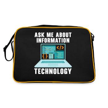 I.T. Dept Have you tried to turn it off and on again? - Retro Bag - black/gold - Back