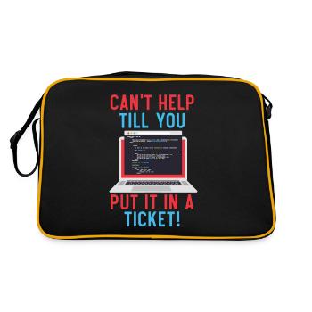 I.T. I'm only here for the cache - Retro Bag - black/gold - Back