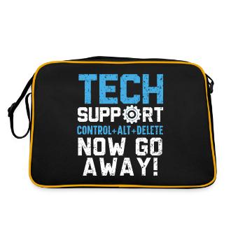 Tech Support What have you broken now? - Retro Bag - black/gold - Back